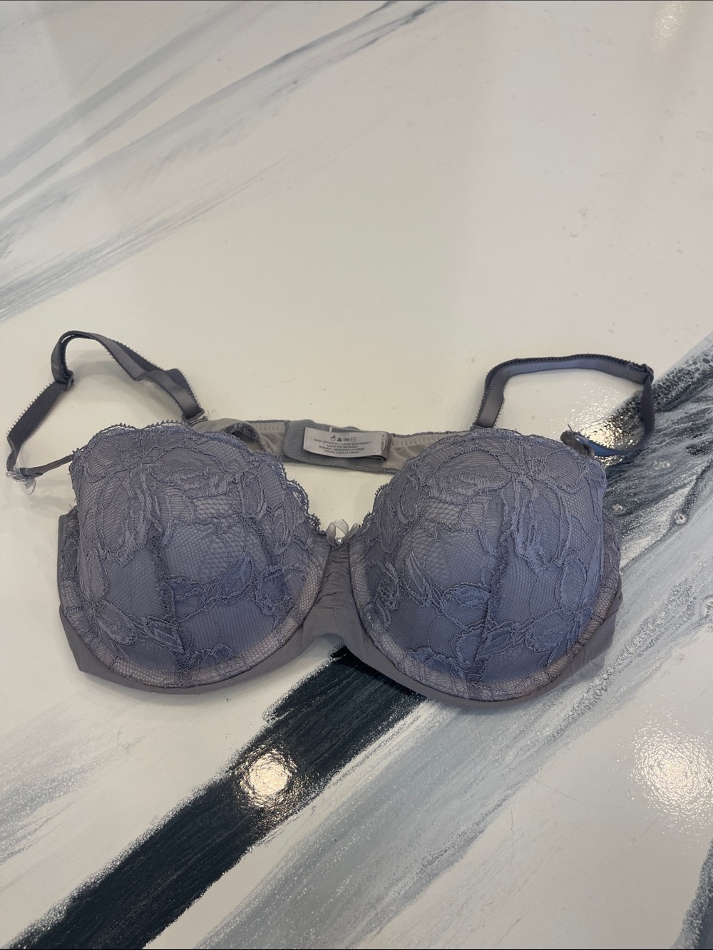 Victoria's Secret Lace Underwire Bra - Light Gray